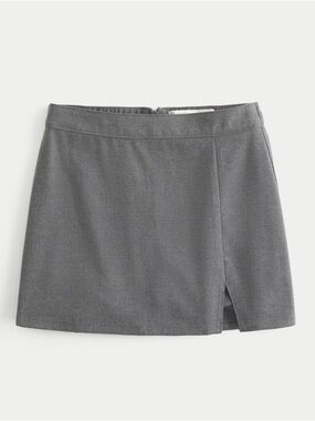 NEW HOLLISTER A-Line Mini Skort High Rise Grey Charcoal Sz Small